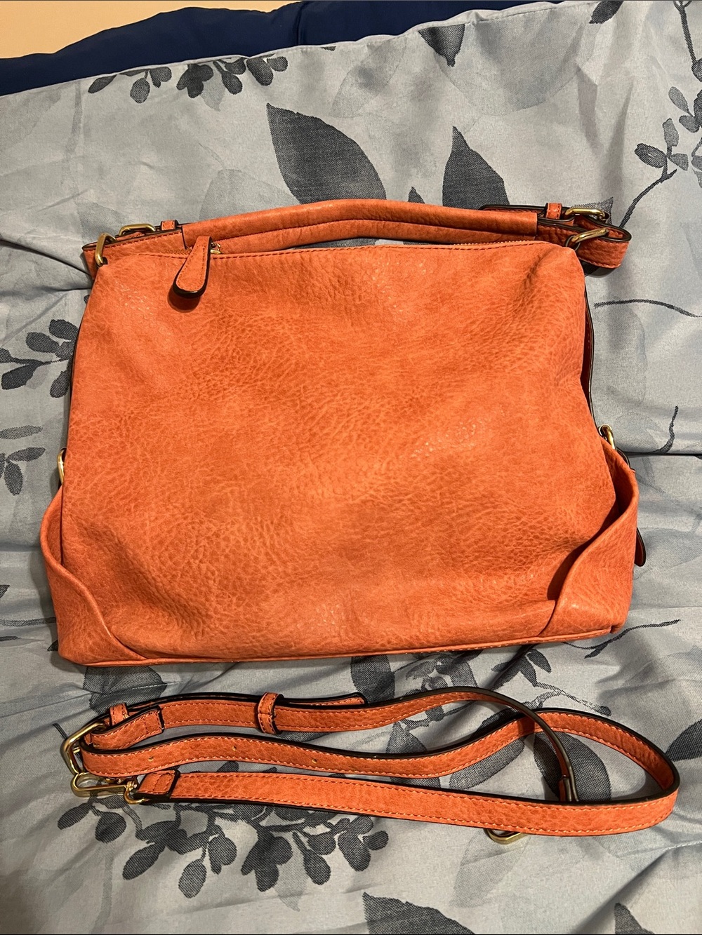 Moda Luxe Women's Orange Crossbody Shoulder Bag - Stylish Everyday Tote